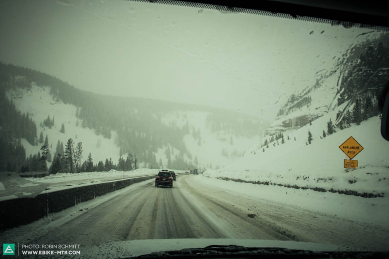 Snowy mountain passes and lengthy queues accompanied our truck along Highway 70 on our way to Fruita, Colorado.