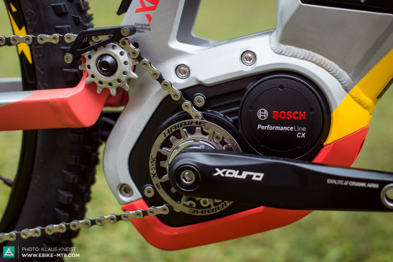 Wie bei fast allen Bikes der XDURO 3-Kollektion sorgt auch beim Dwnhll PRO der neue kraftvollere Bosch Performance CX-Motor mit gesteigerten Drehmoment und 250 W Leistung für ausreichend Power. 
