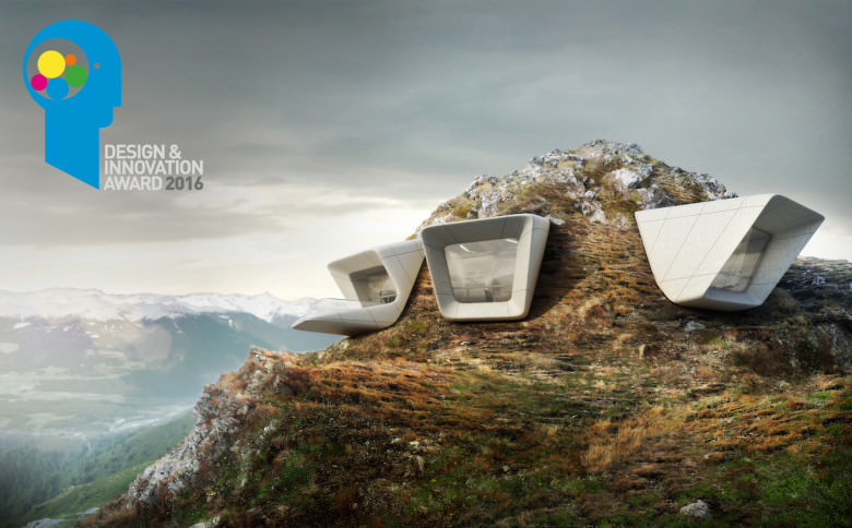Der Design & Innovation Award 2016 führt uns zu dieser futuristischen Location im Herzen der Alpen: Das MMM Corones am Kronplatz / San Vigilio – Dolomites.