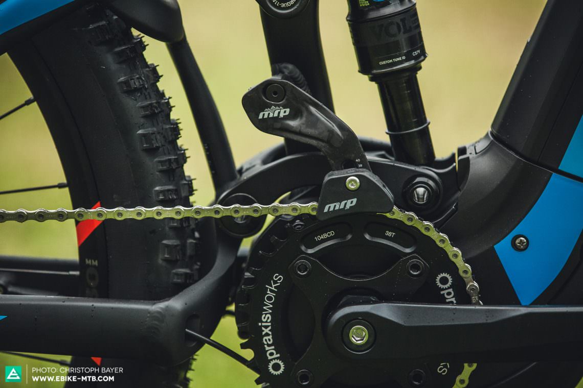 The new Full-E+ can take a front derailleur or a chain guide.