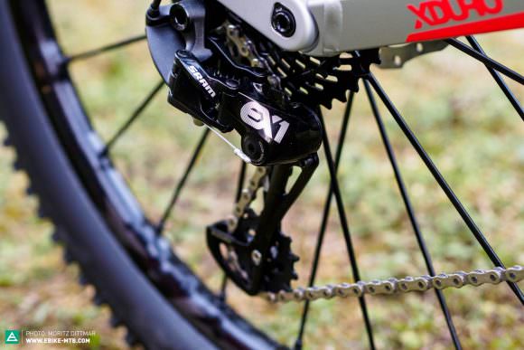 The top model shifts with SRAM’s new EX1, which has been primed for usage on E-MTBs.