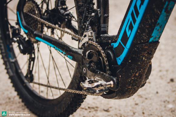 A 2x drivetrain might be tempting given the extra gears but they’re rarely going to deliver the same performance – especially not for an E-MTB on climbs. The best bet is to fit a 1x drivetrain with a sufficiently big gear ratio.
