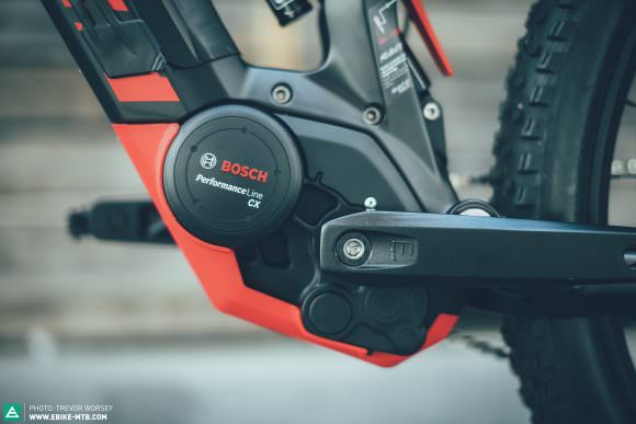 The heart of the bike is the Bosch Performance CX motor, offering huge power and smooth assistance. 
